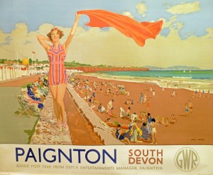 Paignton South Devon vintage poster